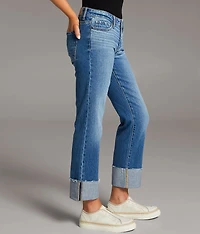 Payton Cropped Straight Stretch Cuffed Jean