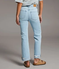 Billie Cropped Straight Stretch Cuffed Jean