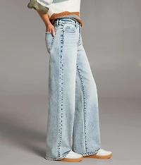 Taylor Low Slung Baggy Wide Leg Stretch Jean
