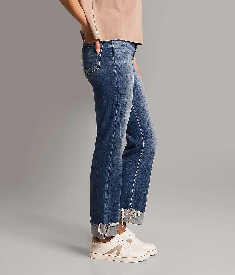Billie Cropped Straight Stretch Cuffed Jean