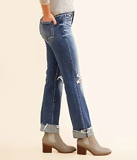 Andi Cropped Straight Stretch Cuffed Jean