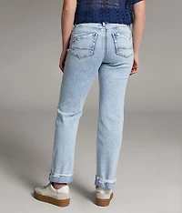 Gabby Cropped Straight Stretch Cuffed Jean