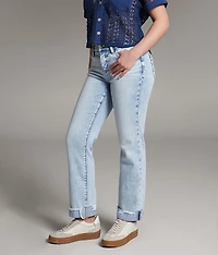 Gabby Cropped Straight Stretch Cuffed Jean