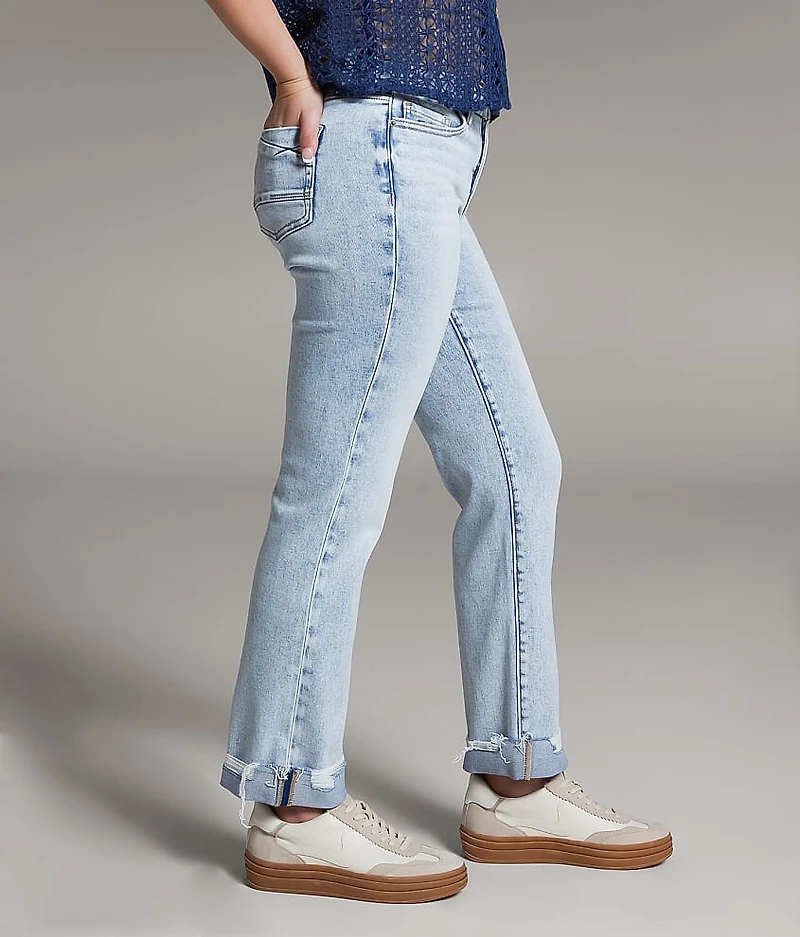 Gabby Cropped Straight Stretch Cuffed Jean