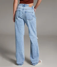Taylor Low Slung Baggy Wide Leg Stretch Jean