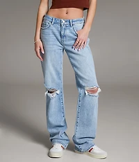 Taylor Low Slung Baggy Wide Leg Stretch Jean