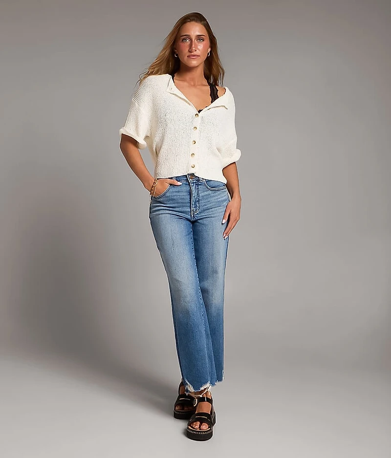 Parker Cropped Wide Leg Stretch Jean