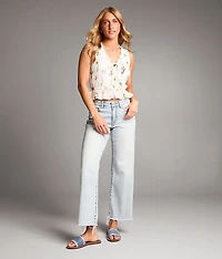 Payton Cropped Wide Leg Stretch Jean