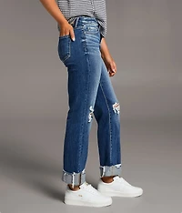 Gabby Cropped Straight Stretch Cuffed Jean