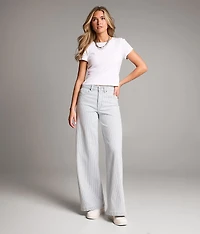 Billie Ultra Wide Leg Striped Stretch Jean
