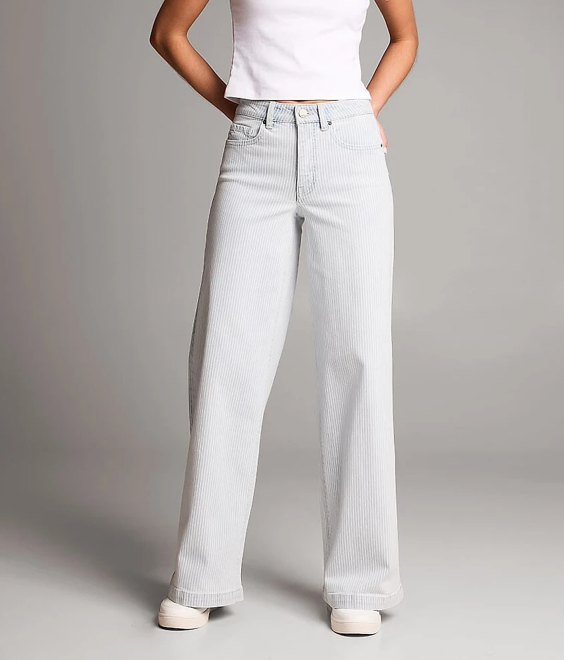 Billie Ultra Wide Leg Striped Stretch Jean
