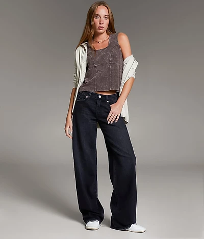 Taylor Low Slung Wide Leg Stretch Jean