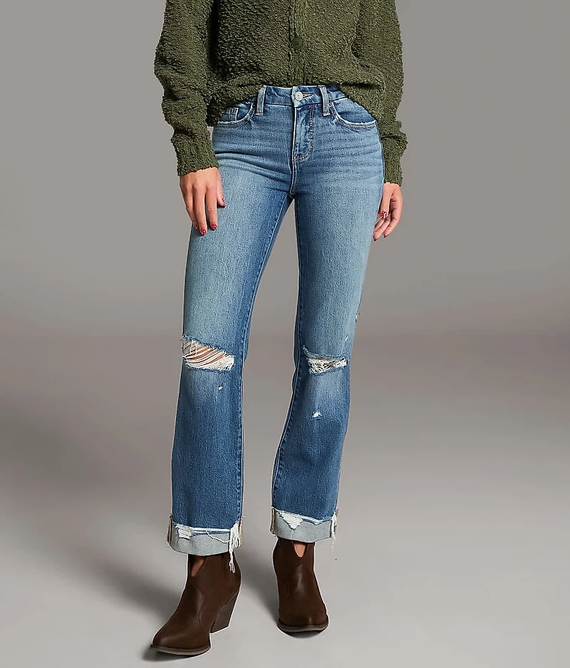 Andi Cropped Straight Stretch Cuffed Jean