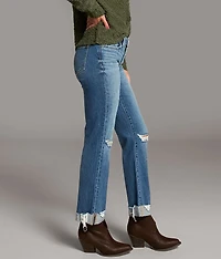 Andi Cropped Straight Stretch Cuffed Jean