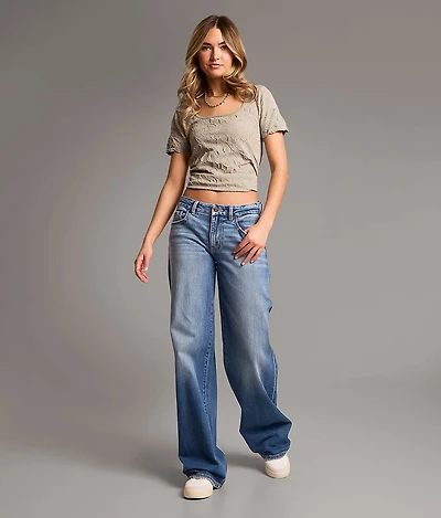 Taylor Low Slung Baggy Wide Leg Stretch Jean