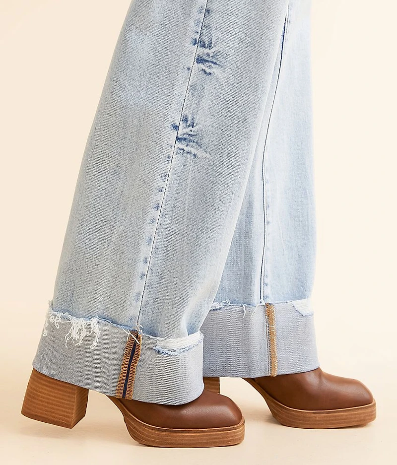 Billie Wide Leg Cuffed Stretch Jean