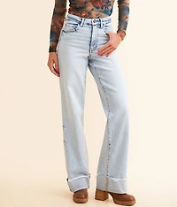Billie Wide Leg Cuffed Stretch Jean