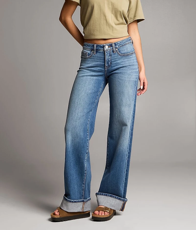 Andi Wide Leg Stretch Cuffed Jean
