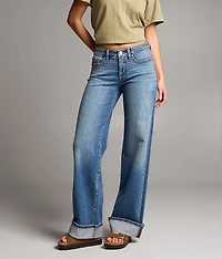 Andi Wide Leg Stretch Cuffed Jean