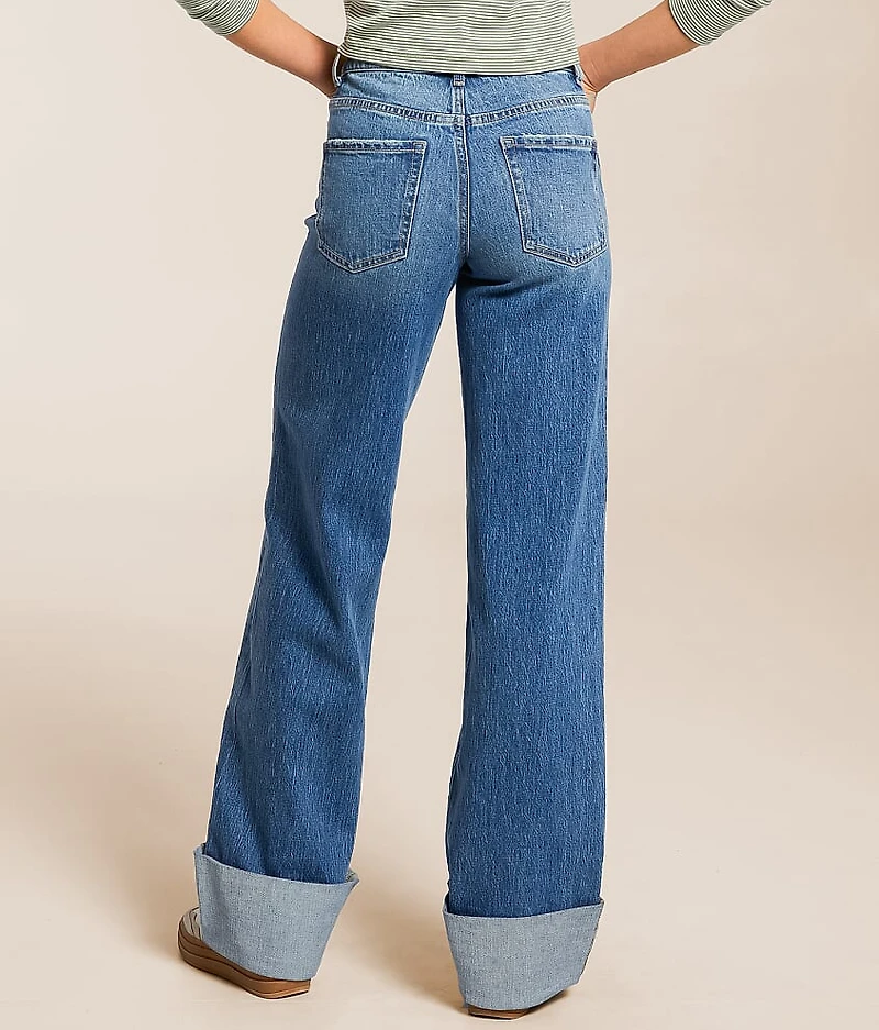 Billie Wide Leg Stretch Cuffed Jean
