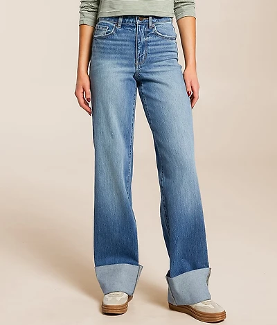 Billie Wide Leg Stretch Cuffed Jean