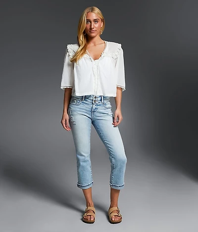 Buckle Black Fit No. 53 Cuffed Capri Jean