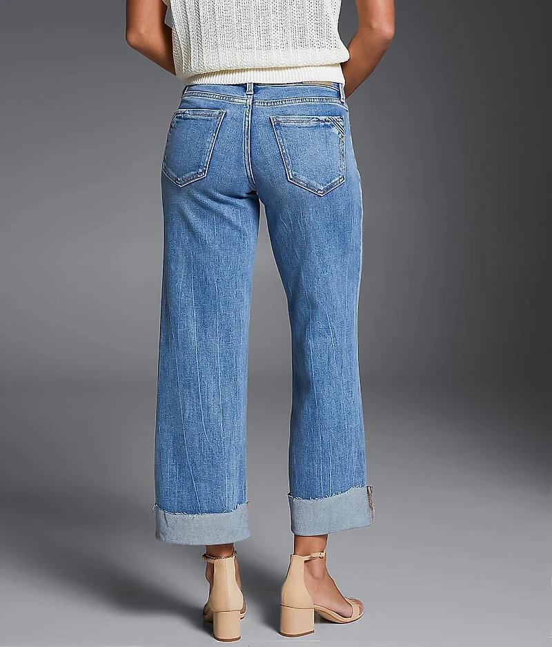 Fit No. 53 Cropped Wide Leg Stretch Jean