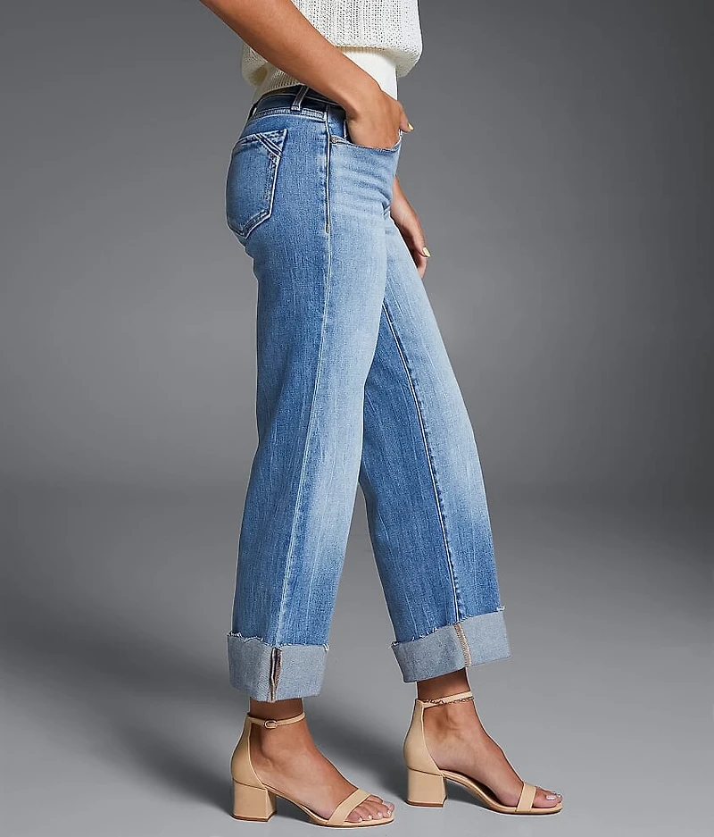 Fit No. 53 Cropped Wide Leg Stretch Jean