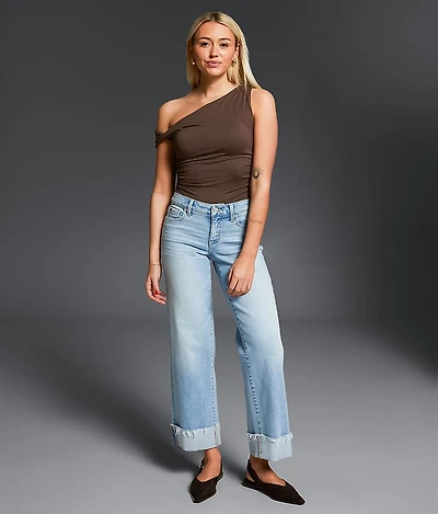 Fit No. 53 Cropped Wide Leg Stretch Jean