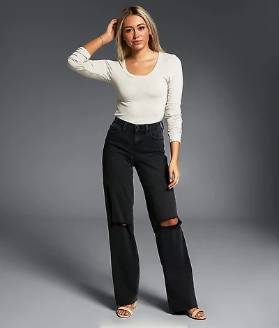 Buckle Black Fit No. Wide Leg Stretch Jean
