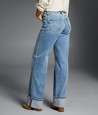 Fit No. 53 Wide Leg Stretch Cuffed Jean