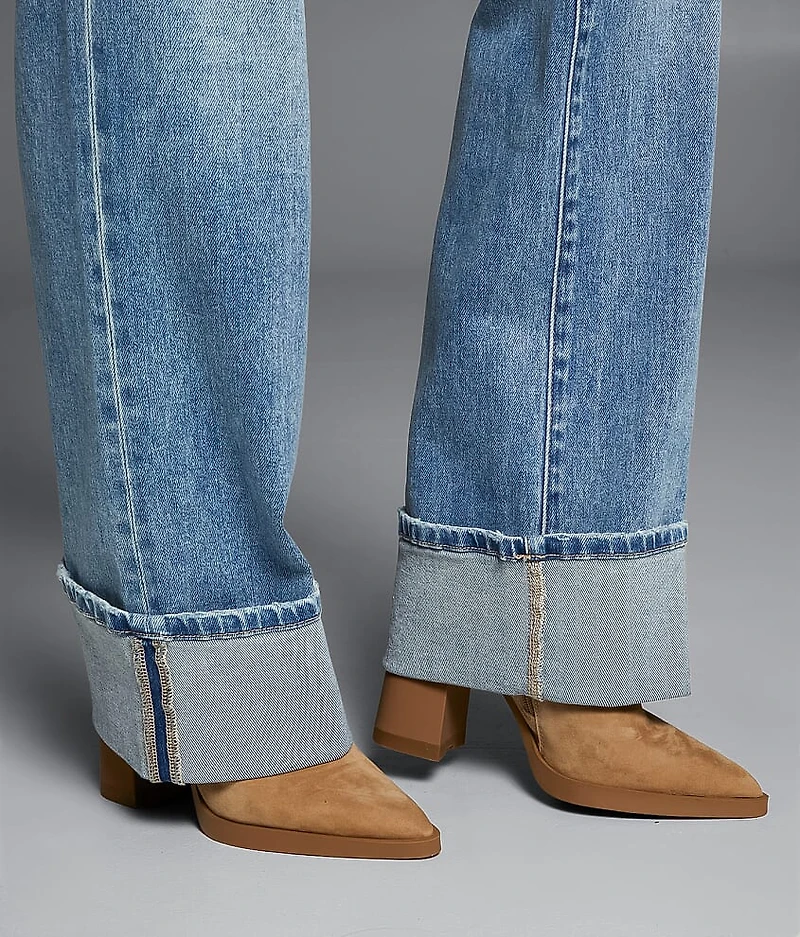 Fit No. 53 Wide Leg Stretch Cuffed Jean