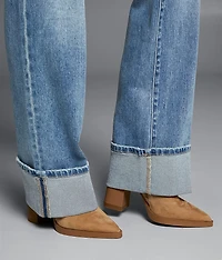 Fit No. 53 Wide Leg Stretch Cuffed Jean