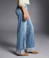 Fit No. 53 Wide Leg Stretch Cuffed Jean