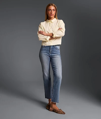 Fit No. 75 Cropped Straight Stretch Jean