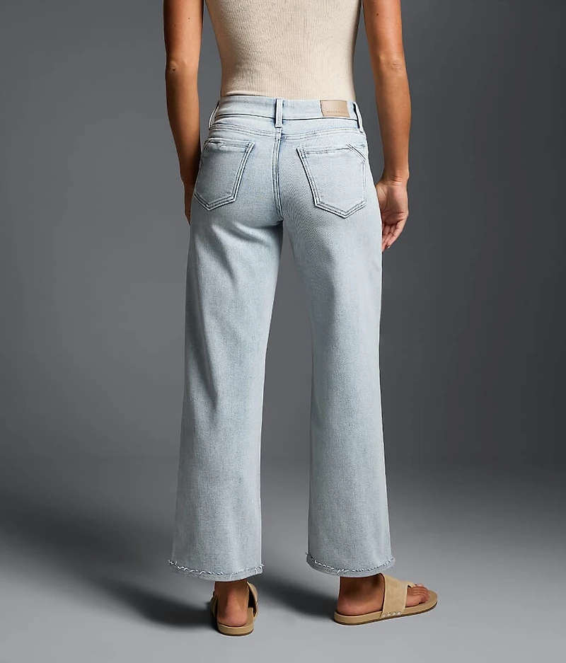 Fit No. 53 Cropped Wide Leg Cuffed Stretch Jean