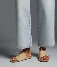 Fit No. 53 Cropped Wide Leg Cuffed Stretch Jean