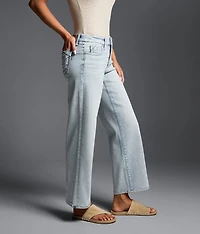 Fit No. 53 Cropped Wide Leg Cuffed Stretch Jean