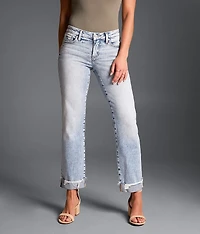 Fit No. 53 Cropped Straight Stretch Cuffed Jean