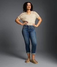 Fit No. 85 Stretch Cuffed Capri Jean