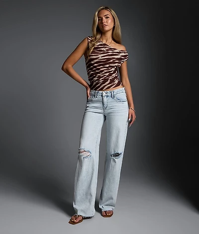 Fit No. 17 Low Slung Wide Leg Stretch Jean