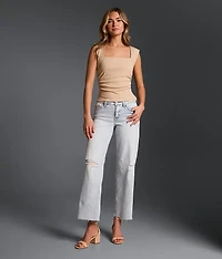 Fit No. 23 Cropped Wide Leg Stretch Jean