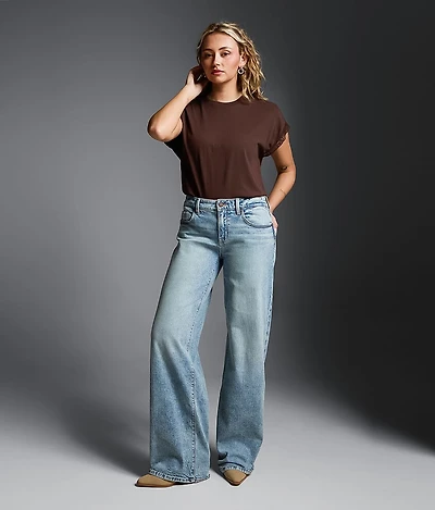 Fit No. 17 Low Slung Wide Leg Stretch Jean