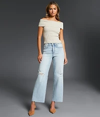Buckle Black Fit No. Cropped Wide Leg Stretch Jean