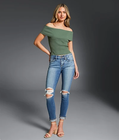 Fit No. 53 Ankle Skinny Stretch Cuffed Jean