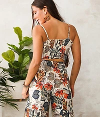 Tropical Cropped Tank Top