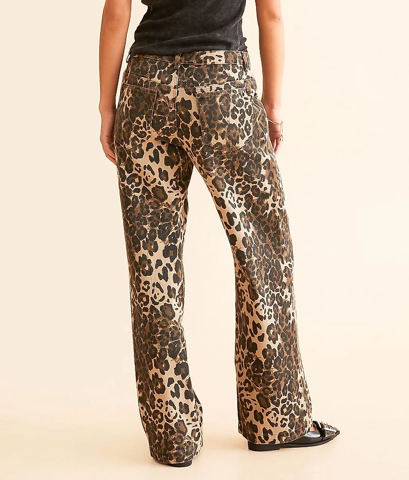 Leopard Print Wide Leg Pant