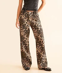 Leopard Print Wide Leg Pant