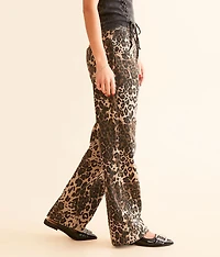 Leopard Print Wide Leg Pant