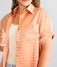 Checkered Satin Blouse